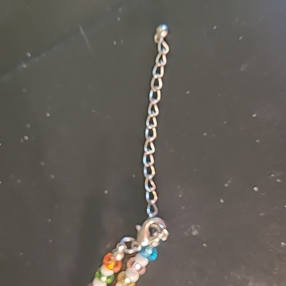 Colorful Neon Shell Beaded Necklace - Picture 3 of 7